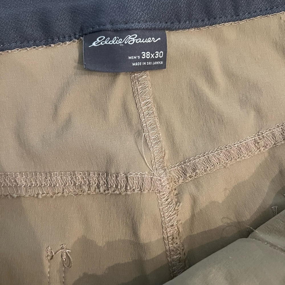 Eddie Bauer Men's Beige Khaki Cargo Convertible Outdoor Pants Size 38x30 - Picture 5 of 5